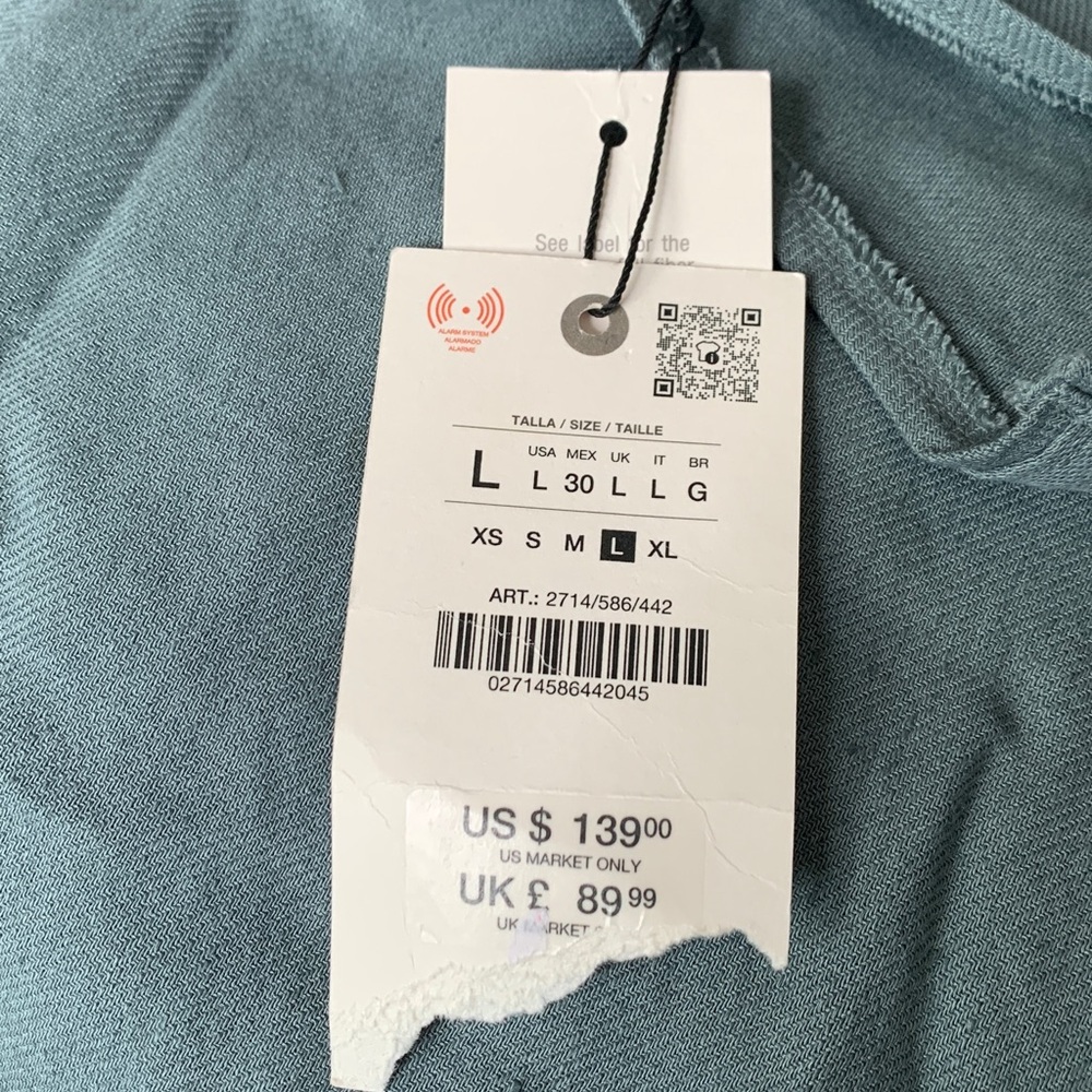 Zara  draped dress Sz L - Picture 7 of 7